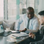 business men and laptop